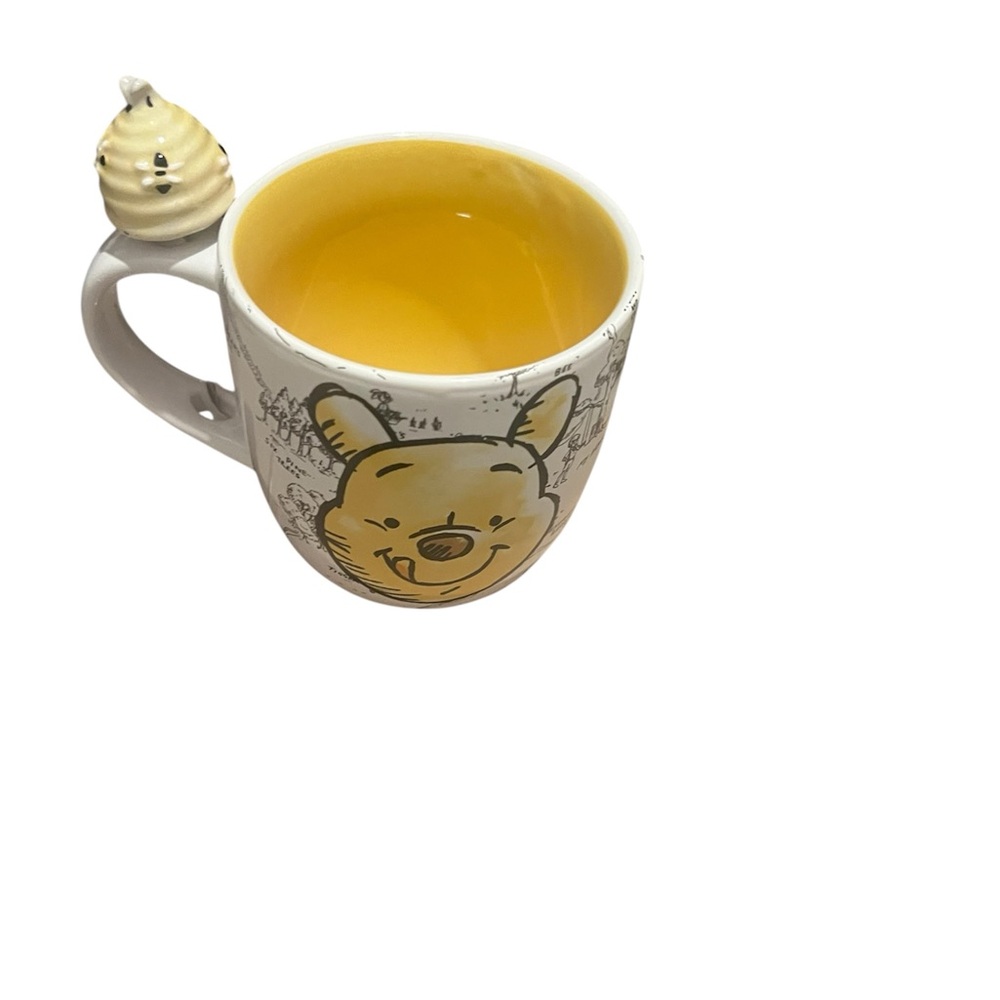 Disney Winnie the Pooh Mug with Honey Pot Handle - Yellow and Cream